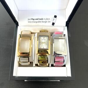 Kessaris Womens Watch Gift Set Interchangeable Bands UNTESTED